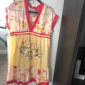 Johnny Was Sheer Floral Dress